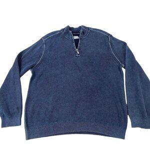 Tommy Bahama Sweater Men’s Size XL Blue Cable Knit Travel Vacation Leisure Wear
